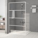 vidaXL Inloopdouchewand 115x195 cm transparant ESG-glas wit, Doe-het-zelf en Bouw, Sanitair, Verzenden, Nieuw