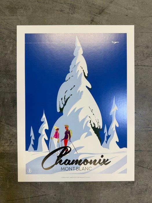 Monsieur Z - Affiche de Tourisme Chamonix - Le couple, Antiek en Kunst, Kunst | Tekeningen en Fotografie