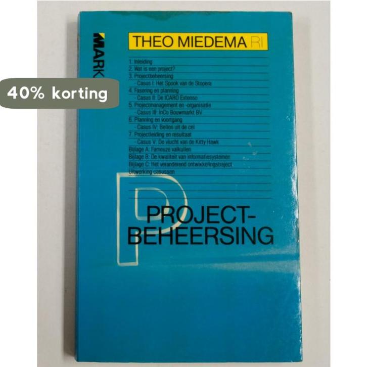 PROJECT-BEHEERSING 9789027424471 Miedema, Boeken, Economie, Management en Marketing, Gelezen, Verzenden