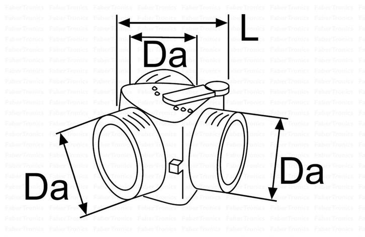 Eberspächer lucht verdeelstuk met regelventiel 60x60x60, Bricolage & Construction, Bricolage & Rénovation Autre, Enlèvement ou Envoi