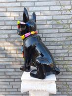 Beeld, hand painted dog with sunglasses in diverse color -