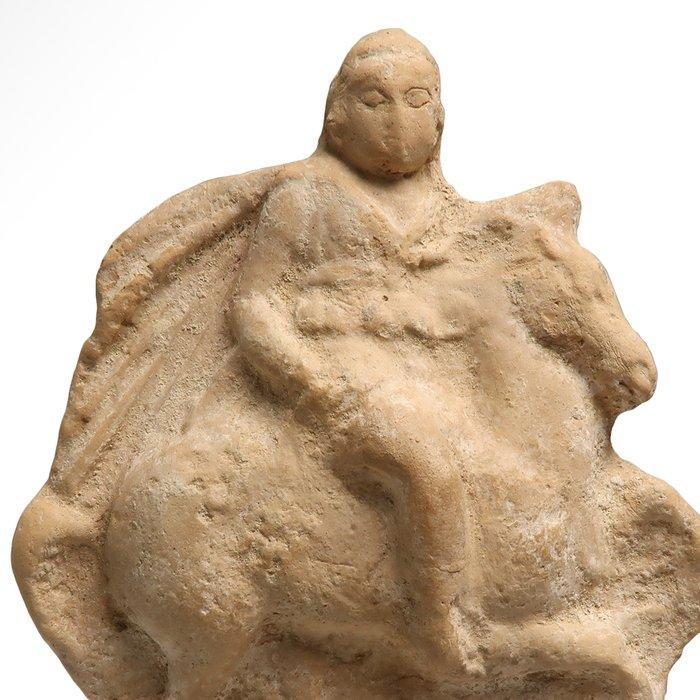 Oud-Grieks, Hellenistisch Terracotta Paard en ruiterfiguur, Antiek en Kunst, Antiek | Overige Antiek