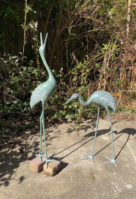Tuindecoraties in de vorm van kraanvogels  (tsuru)-fontein, Antiek en Kunst, Antiek | Overige Antiek