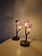 Tafellamp (2) - Tiffanys stijl - Glazuur - Glazen lamp, Antiek en Kunst