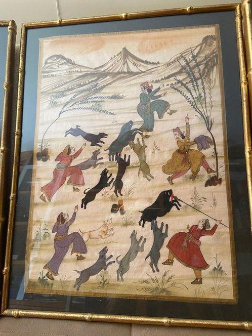 Onbekende kunstenaar - Scenes de Chasse, Antiek en Kunst, Kunst | Niet-Westerse kunst