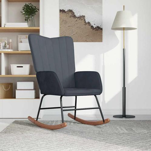 vidaXL Schommelstoel fluweel donkergrijs, Huis en Inrichting, Stoelen, Nieuw, Verzenden