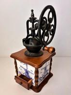 Koffiemolen - Oude Hollandse molen met grote wiel - Hout,, Antiek en Kunst