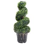 vidaXL Kunstplant met pot buxus spiraal 89 cm groen, Verzenden