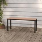 vidaXL Tuinbank 110 cm staal en HKC bruin en zwart, Tuin en Terras, Tuinsets en Loungesets, Verzenden, Nieuw