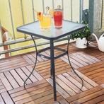 Tuintafel -  - Glazen blad - Zwart, Tuin en Terras, Ophalen of Verzenden, Nieuw