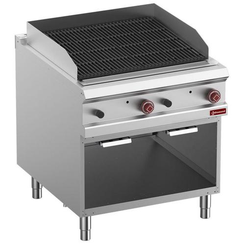 Gaslavasteengrill, module 1/1, 2-zijdige gietijzeren, Zakelijke goederen, Horeca | Keukenapparatuur, Nieuw in verpakking, Fornuis, Frituur en Grillen