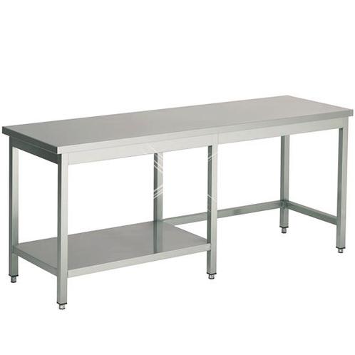 Rvs werktafel met halve bodemschap links 1100x500x900 mm, Zakelijke goederen, Horeca | Meubilair en Inrichting, Verzenden