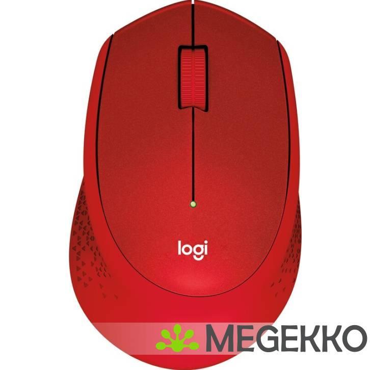 Logitech Mouse M330 Silent Plus Rood Draadloze Muis, Computers en Software, Overige Computers en Software, Nieuw, Verzenden