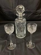 Drankservies (3) - Splendide Décanteur et Verres à Liqueur -, Antiek en Kunst, Antiek | Glaswerk en Kristal