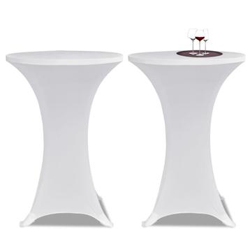 vidaXL Statafelhoes Stretch Ø60cm Wit (2 stuks), Verzenden