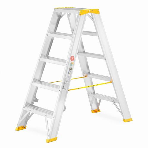Dubbele Huishoudtrap - 307 cm Werkhoogte - EN-131 Conform, Doe-het-zelf en Bouw, Ladders en Trappen, 2 tot 4 meter, Opvouwbaar of Inschuifbaar