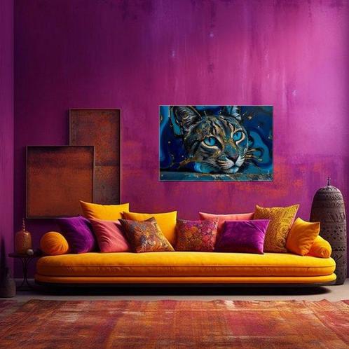Lea Roche - Mérone 25, cat, Antiek en Kunst, Kunst | Schilderijen | Modern