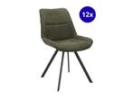 Veiling - Stoel Abba (set van 12) Stof - Groen- Forest, Huis en Inrichting, Stoelen, Nieuw