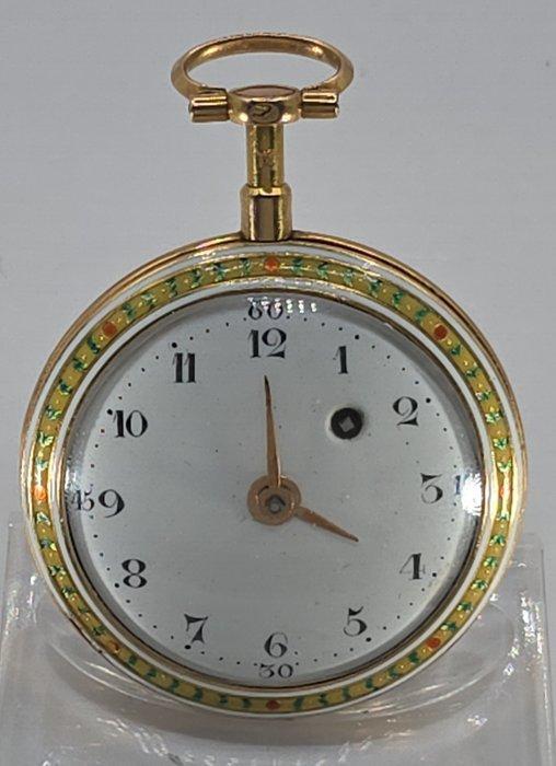 Paris - 18kt. Lepine Schmuckspindeluhr - Meisteremaille -, Handtassen en Accessoires, Horloges | Heren