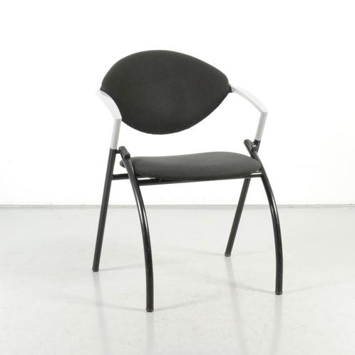 Vepa Alpine vergaderstoel, zwart, 4-poot onderstel, Huis en Inrichting, Stoelen, Gebruikt, Ophalen of Verzenden
