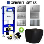 Geberit UP320 Mat Zwart Toiletset set65 Mudo Randloos met...