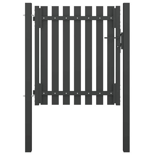vidaXL Poort 1x1,25 m staal antraciet, Tuin en Terras, Tuinpoorten, Nieuw, Verzenden