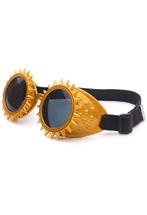 Goggles Steampunk Bril Spikes Goud Montuur Zon Zonnebril Gla, Kleding | Heren, Nieuw, Ophalen of Verzenden