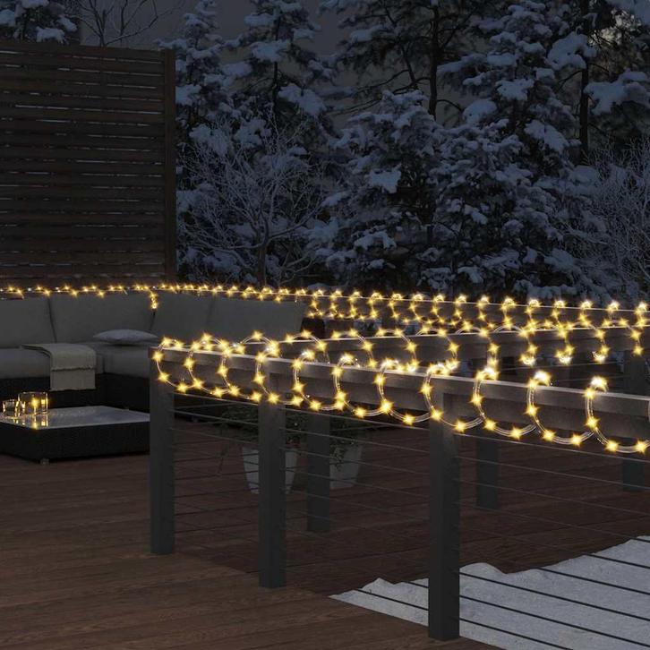 vidaXL Lichtslinger met 1200 LEDs warmwit 50 m PVC, Diversen, Kerst, Nieuw, Verzenden