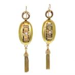 Boucles doreilles - 18 carats Or jaune, Or rose - Perle -, Nieuw
