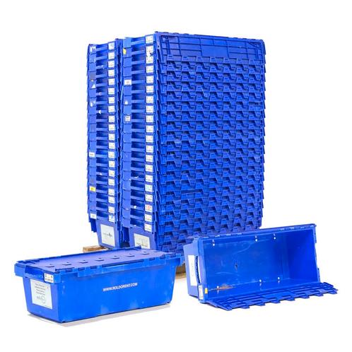 Gebruikte Distributiebakken voorzien van 2-delige deksel, Doe-het-zelf en Bouw, Kratten en Dozen, Gebruikt, Ophalen of Verzenden