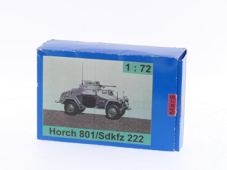 Schaal 1:72 Mars Horsch 801/Sdkfz 222 Panzer voertuig #4157, Hobby en Vrije tijd, Modelbouw | Auto's en Voertuigen, Overige typen