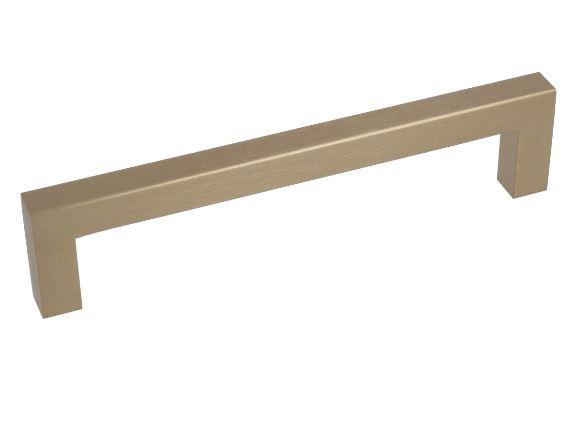 Greep aluminium Geelbrons 128 mm, Doe-het-zelf en Bouw, Hang- en Sluitwerk, Klink of Kruk, Nieuw, Overige materialen