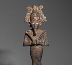 Oud-Egyptisch Brons God Osiris Figuur. Derde Tussenperiode,