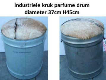 industriële kruk, hocker, voetenbank, barkruk, opberg stoel, Ophalen of Verzenden