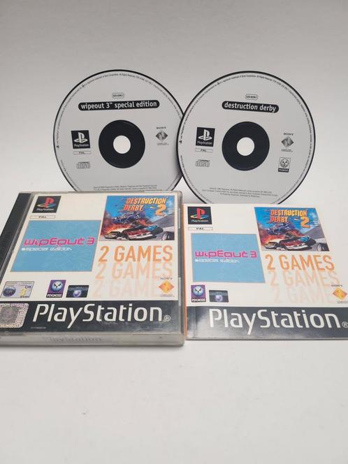 WipeOut 3 Special Edition & Destruction Derby 2 PS1, Consoles de jeu & Jeux vidéo, Jeux | Sony PlayStation 1, Enlèvement ou Envoi
