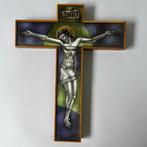 Art Deco Kruis - Eik - 1940-1950 - Opaline Glas, Jan Pereij, Antiek en Kunst