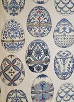 Originele Sagi Art-stof met Fabergé-eieren in beperkte, Antiek en Kunst