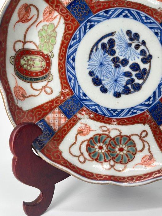 Oude Imari Somenishiki Kinrande bord - Porselein - D21.3cm-, Antiek en Kunst, Antiek | Overige Antiek