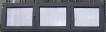 pvc raam , chassis , venster 238 x 69 zwart ral 9011, Doe-het-zelf en Bouw, Raamkozijnen en Schuifdeuren, Kunststof, Nieuw, Ophalen of Verzenden