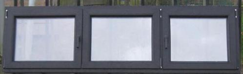 pvc raam , chassis , venster 238 x 69 zwart ral 9011, Doe-het-zelf en Bouw, Raamkozijnen en Schuifdeuren, Inclusief glas, Nieuw