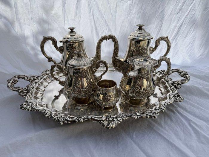 Koffie- en theeservies (7) - Zilver, Antiek en Kunst, Antiek | Zilver en Goud