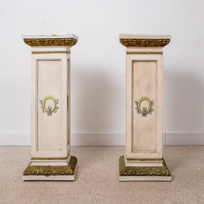 Kolom (2) - midden van de eeuw - Decoratief paar, 23 kg elk, Antiquités & Art, Curiosités & Brocante