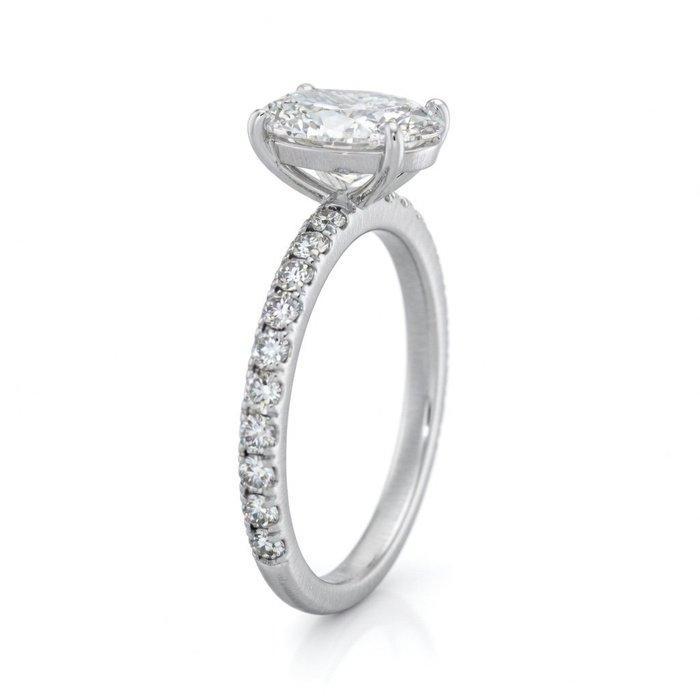 Ring - 14 karaat Witgoud - 3.32ct. tw. Diamant (Lab-grown) -, Bijoux, Sacs & Beauté, Bagues