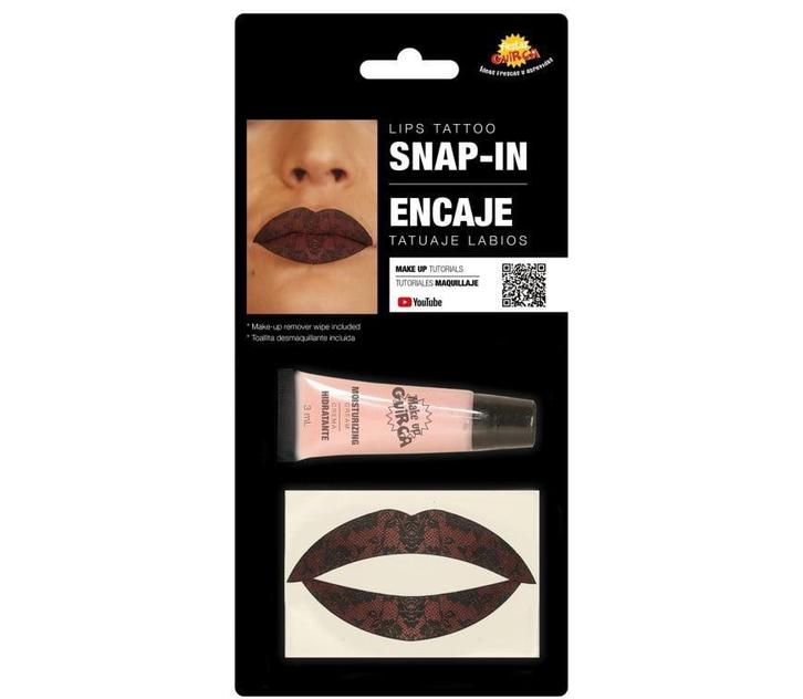 Lip Tattoo Snap-In, Hobby en Vrije tijd, Feestartikelen, Nieuw, Verzenden