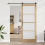 vidaXL Binnendeur met Glas ORKDAL Bruin 93 x 232 cm, Doe-het-zelf en Bouw, Deuren en Vliegenramen, Verzenden, Nieuw