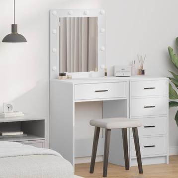 vidaXL Make-uptafel met LED-verlichting - Wit 50x41x135 cm, Verzenden