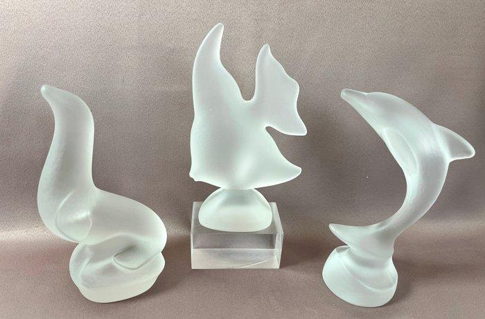 Christinnenhutte-Schott Zwiesel - Sculpture, Zeehond, Vis en, Antiek en Kunst, Antiek | Glaswerk en Kristal