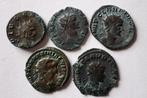 Romeinse Rijk. Claudius Gothicus (268-270 n.Chr.). Lot of 5