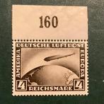 Duitse Rijk 1928 - 4 Mark Zeppelin met bovengrens -, Gestempeld