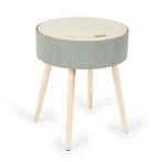 Table de nuit ronde - vert - 38 x 47,5 cm (Ø x h), Maison & Meubles, Verzenden, Neuf